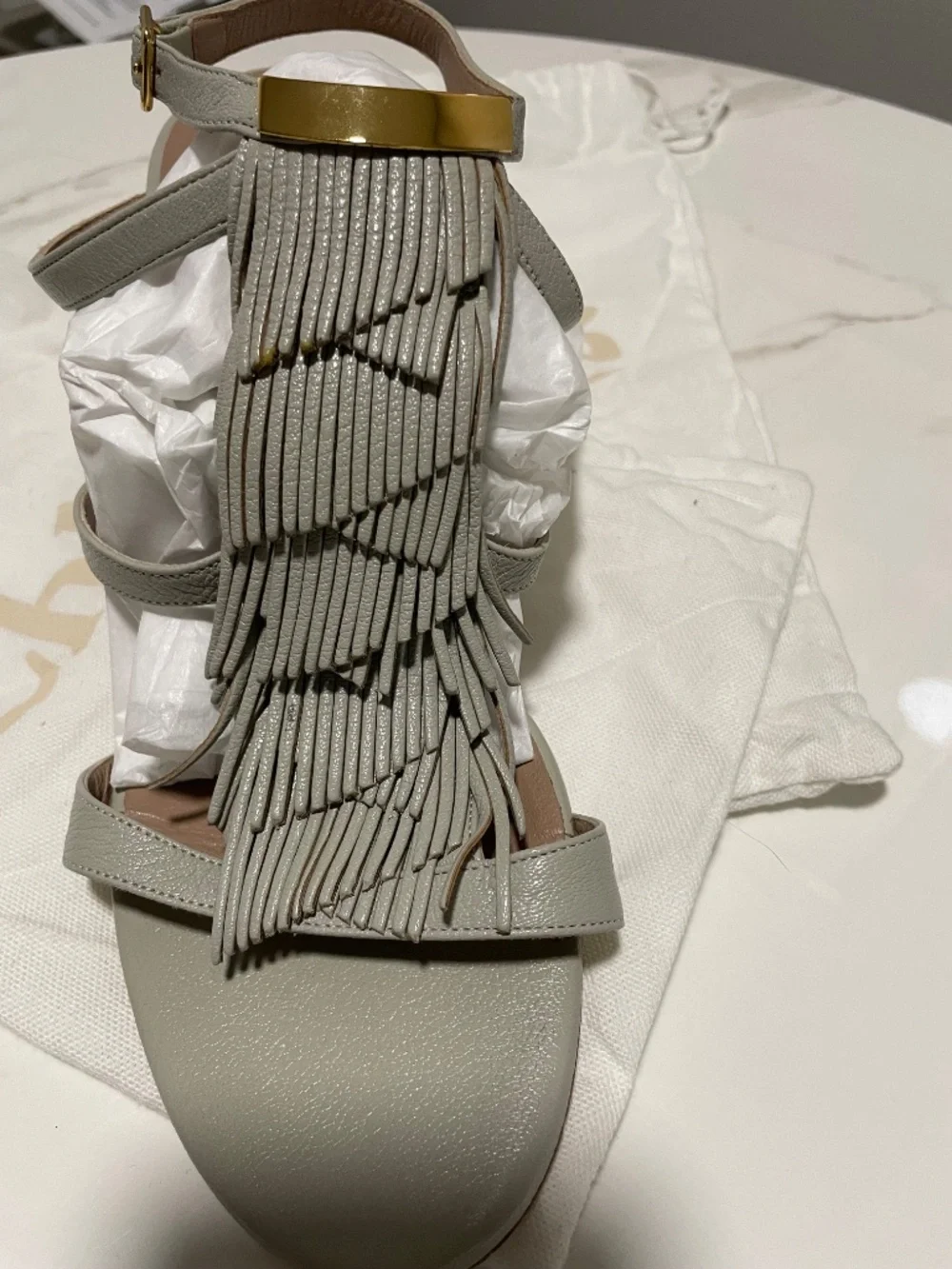 Chloe Suki Fringe Sandals Size 10